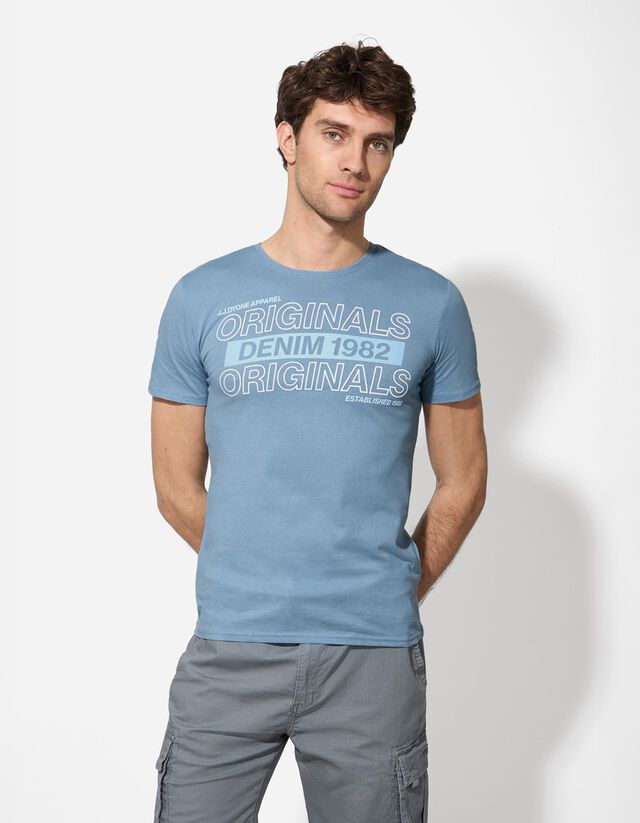 Póló - Nyomott minta - fekete