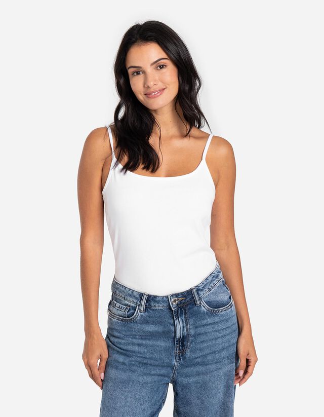 Ujjatlan felső - Spagettipántos - vilagos szurke