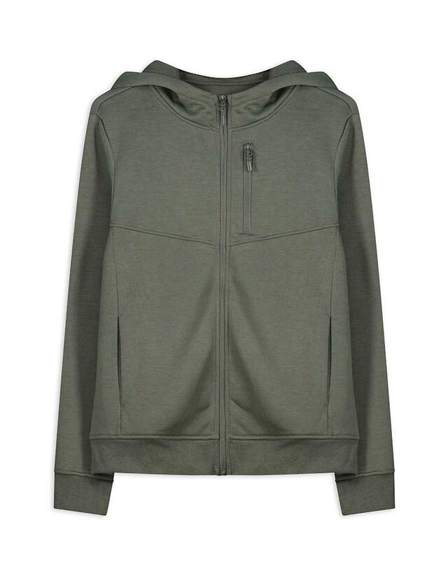 Kötött kardigán - Egyszínű - sötétzöld