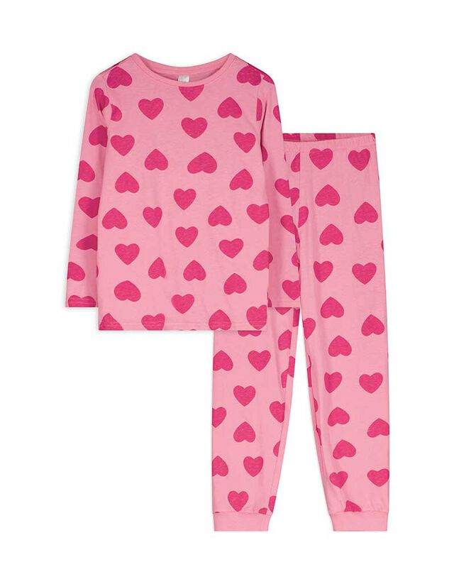 Alsó -és felsőrészből álló pizsama szett - Vegyes minta - pink