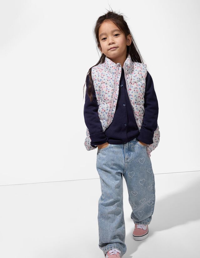 Steppelt mellény - Virágmintás - feher