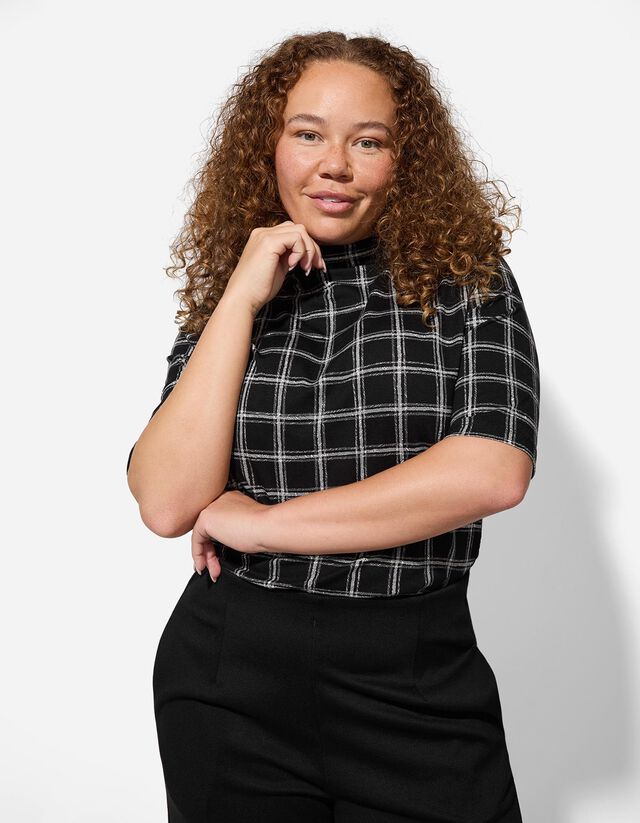 Felső - Viszkózkeverék - fekete