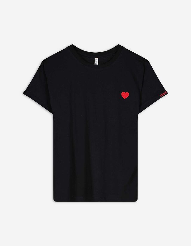 Póló - Hímzésekkel - fekete