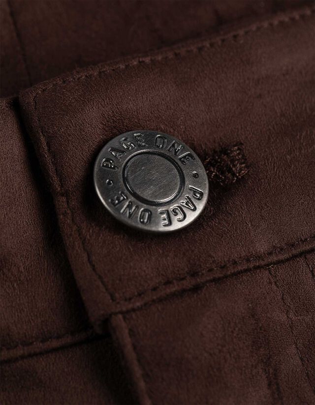 Nadrág - Enyhén bővülő fazon - sötétbarna