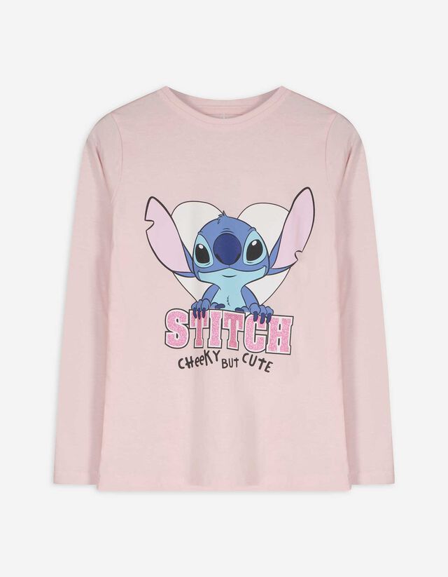 Hosszú ujjú felső - Lilo és Stitch - rozsaszin