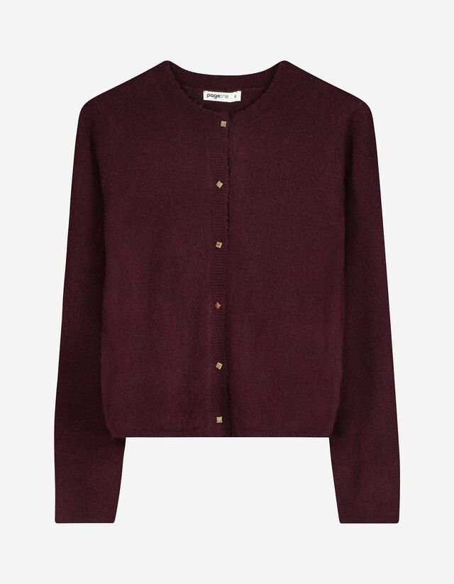 Kardigán - Gombolópántos - sotetlila