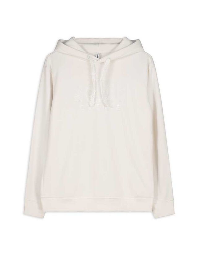 Kapucnis felső - Csipkerátéttel - szürke