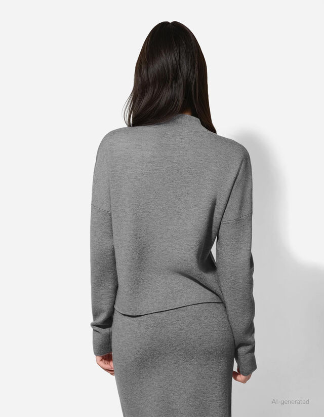 Pulóver - Garbónyakú - szürke