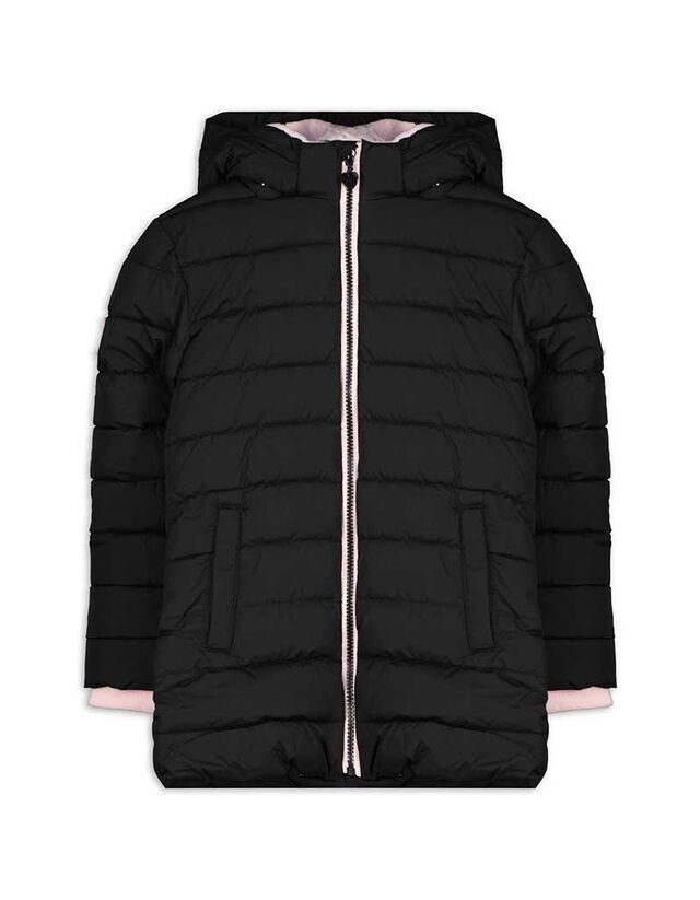 Steppelt kabát - Egyszínű - fekete