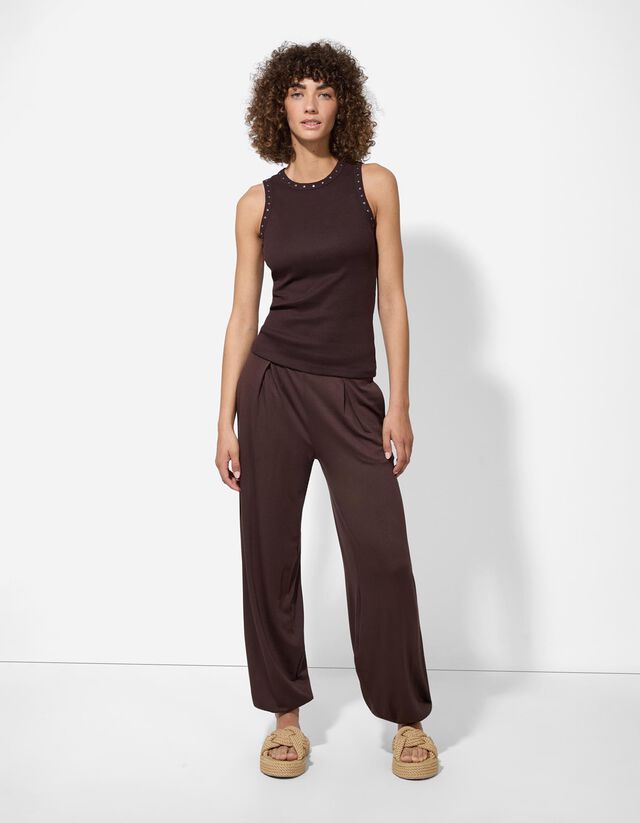 Ujjatlan felső - Szegecselt - piros