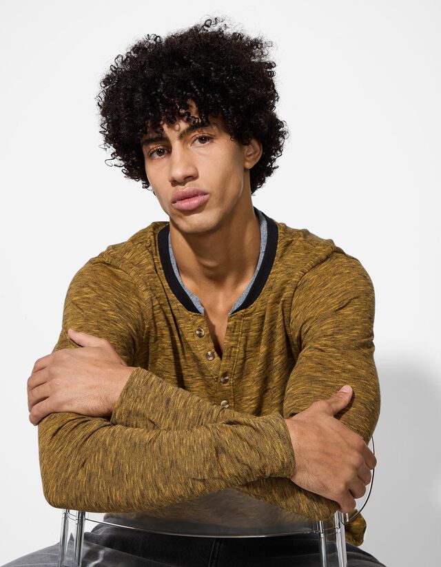 Hosszú ujjú felső - Kétrétegű hatás - zöld