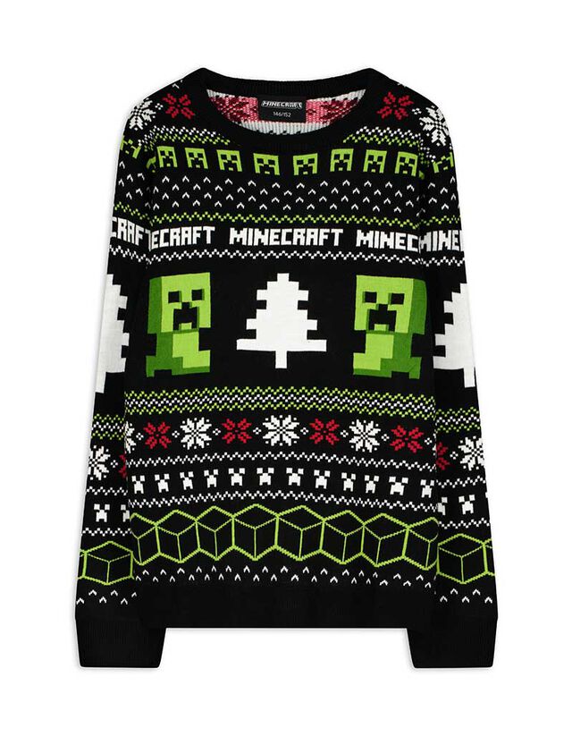 Pulóver - Minecraft - fekete