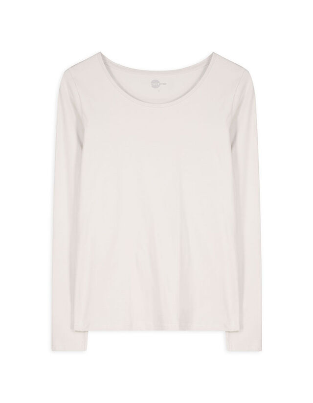 Hosszú ujjú felső - Alapvető - bézs