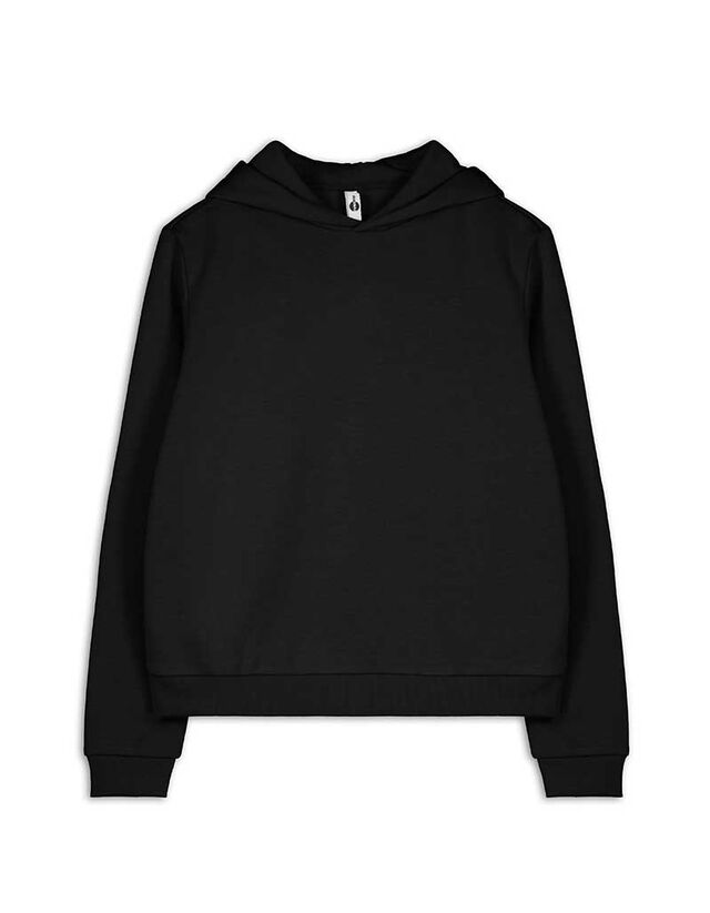 Kapucnis felső - Normál fazon - fekete