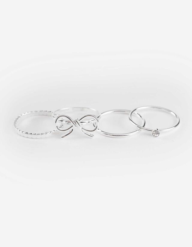 Gyűrű - 4 db-os csomag - ezust