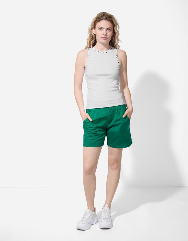 Ujjatlan felső - Szegecselt - piros