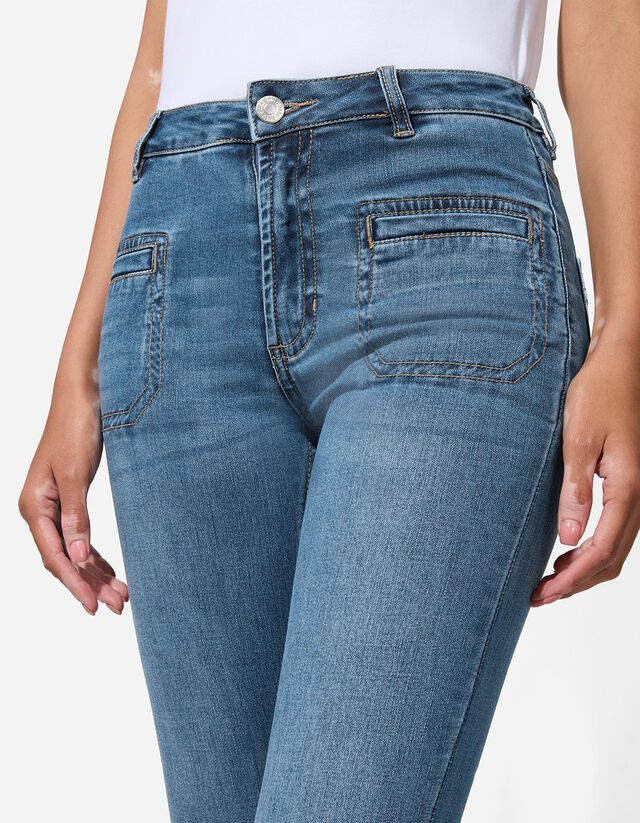 Farmernadrág - Enyhén bővülő fazon - kék