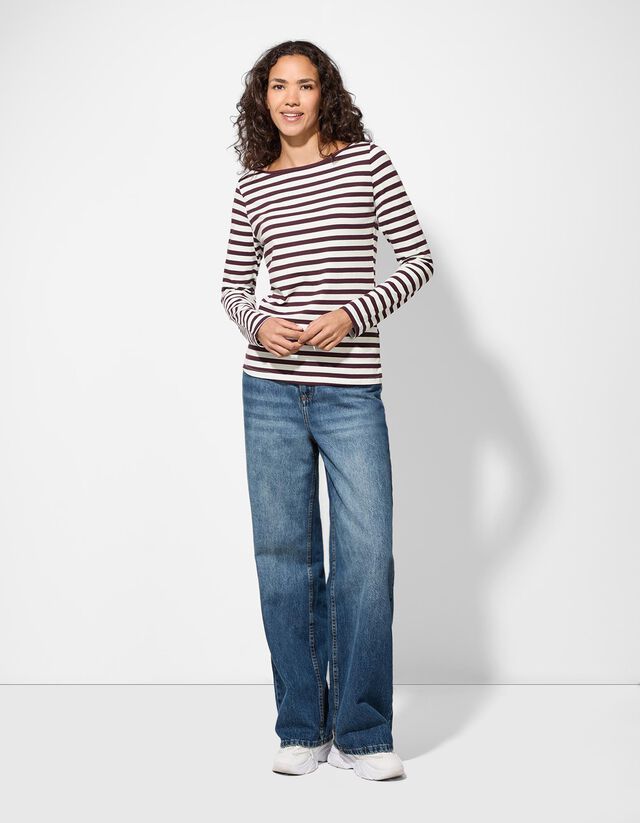 Hosszú ujjú felső - Pamut - sotetlila