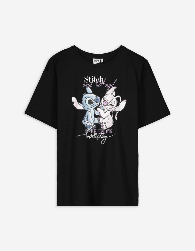 Póló - Lilo és Stitch - fekete