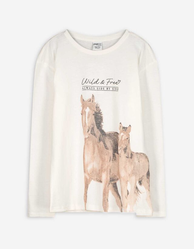 Hosszú ujjú felső - Elülső nyomtatás - pink