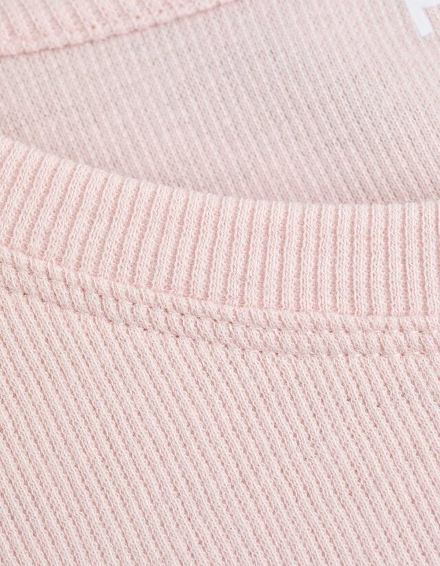 Póló - Bordázott - rozsaszin