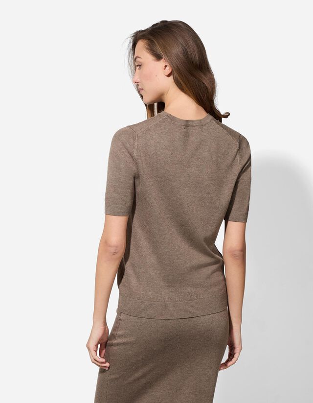 Pulóver - Rövid ujjú - sötétszürke