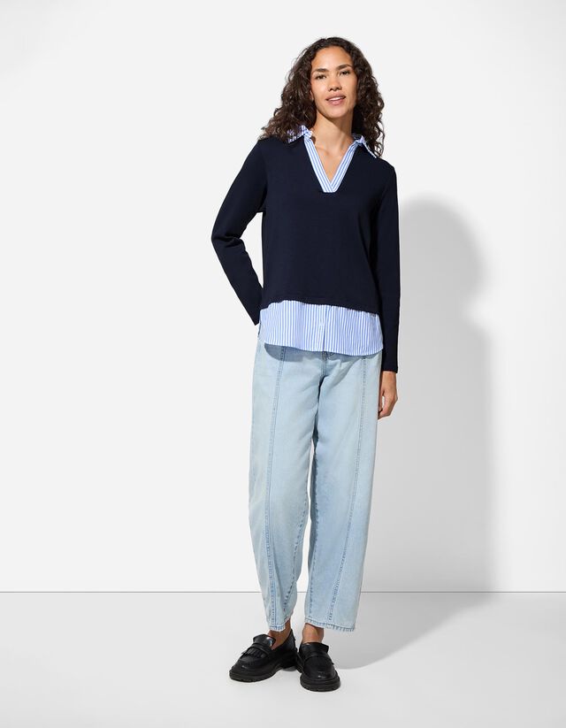 Női ing - Kétrétegű hatás - bézs