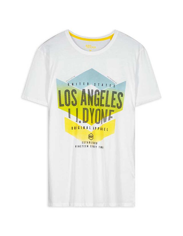 Póló - Nyomott minta - fekete