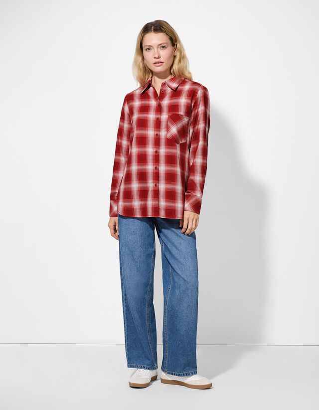 Blúz - Kockás - sotetkek