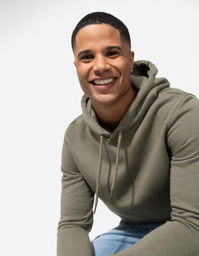 Kapucnis felső - Pamut keverék - sotetkek