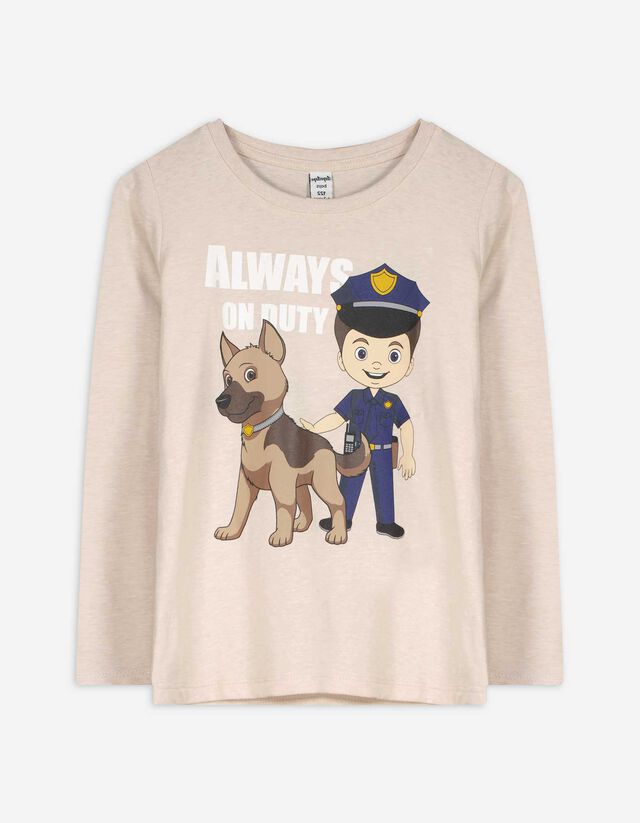 Hosszú ujjú felső - Pamut - bézs