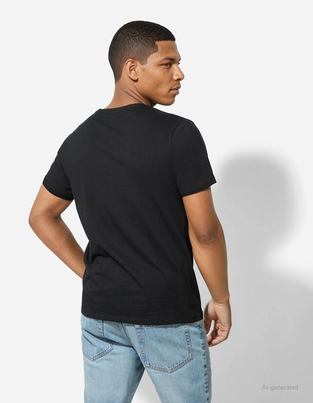 Póló - Nyomott minta - sárga