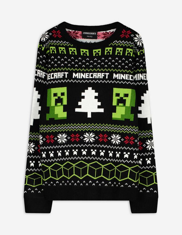 Pulóver - Minecraft - fekete