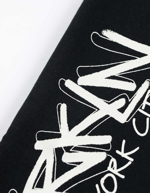 Szabadidőnadrág - Nyomott minta - fekete