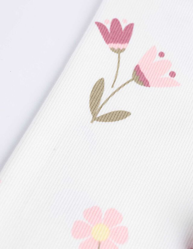 Legging - Bordázott - feher