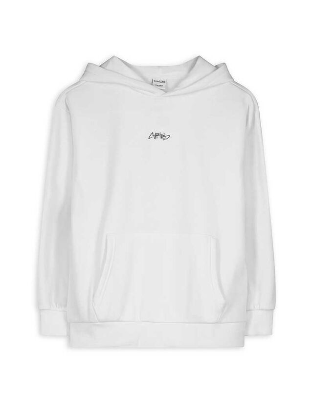 Kapucnis felső - Túlméretezett fazon - feher