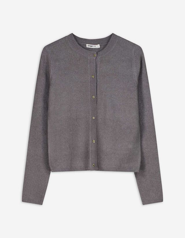 Kardigán - Gombolópántos - sotetlila