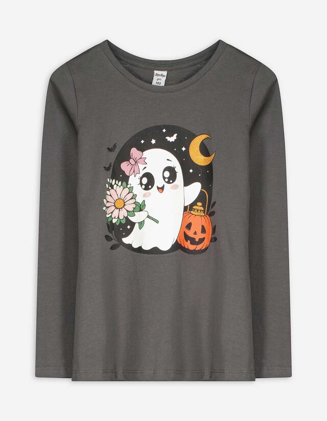 Hosszú ujjú felső - Pamut - vilagos szurke