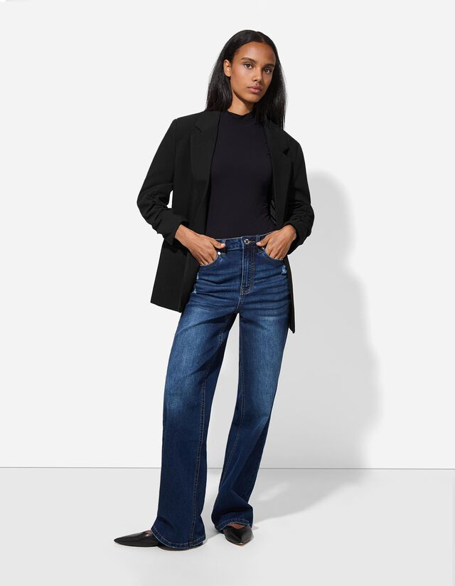 Blézer - Háromnegyedes ujjú - fekete