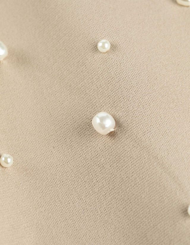 Ruha - Gyöngyökkel díszítve - bézs