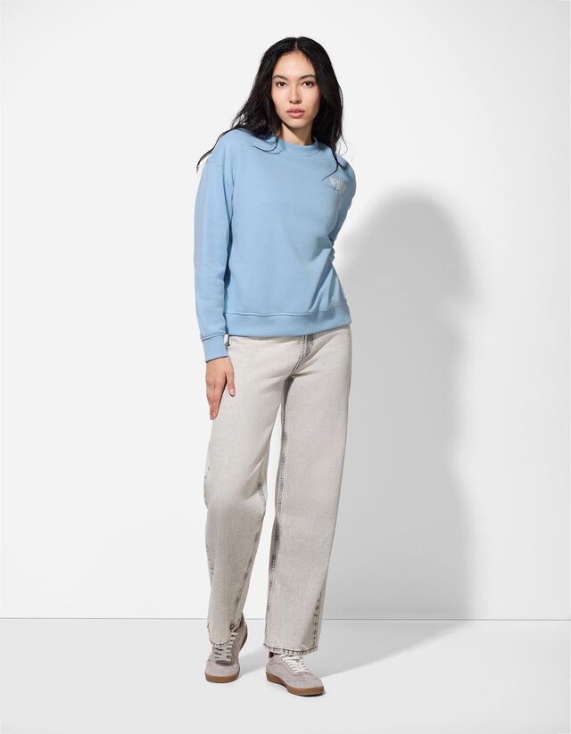 Melegítőfelső - Hátul nyomtatott minta - vilagoskek