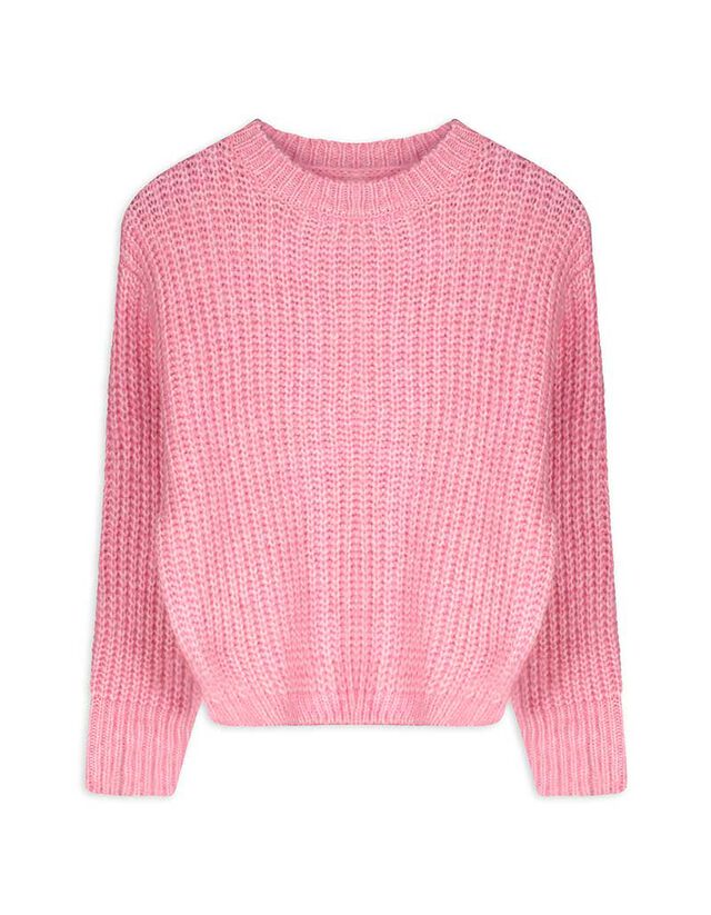 Pulóver - Durva kötésű - vilagoskek