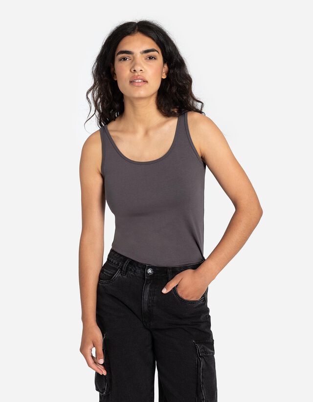 Ujjatlan felső - Sztreccs - sotetkek