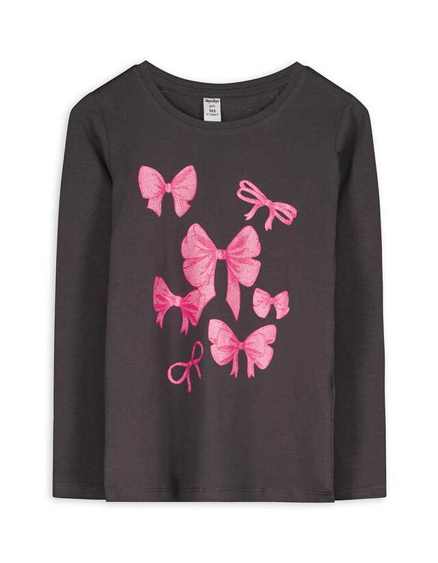 Hosszú ujjú felső - Pamut - vilagos szurke