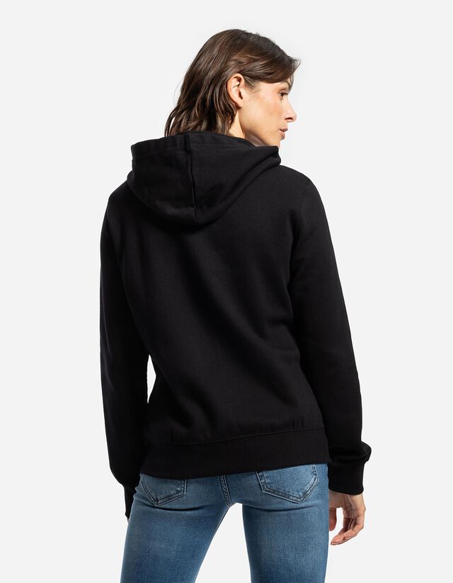 Cipzáros melegítőfelső - Kapucni - fekete