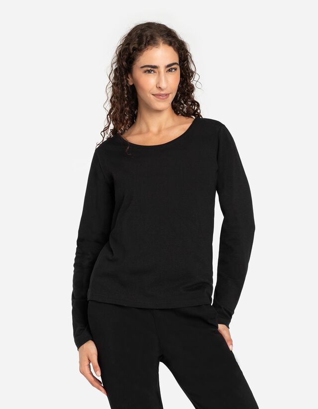 Hosszú ujjú felső - Alapvető - bézs