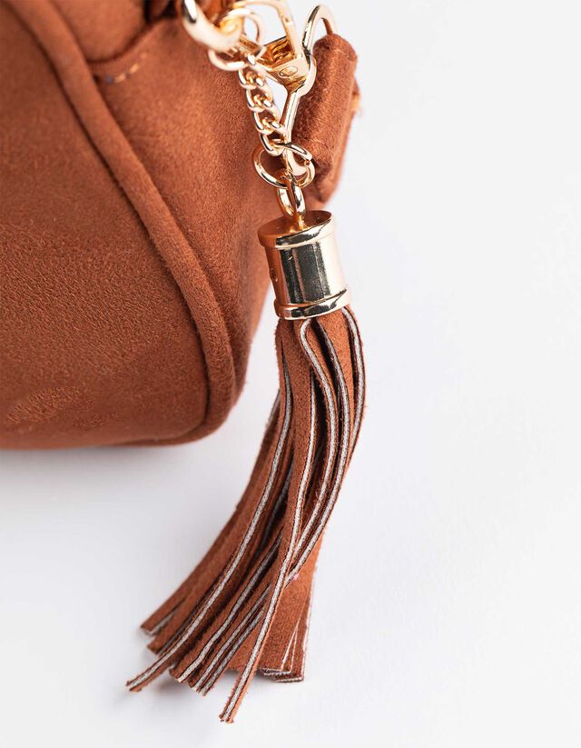 Retikül - Velúr utánzat - sötétbarna