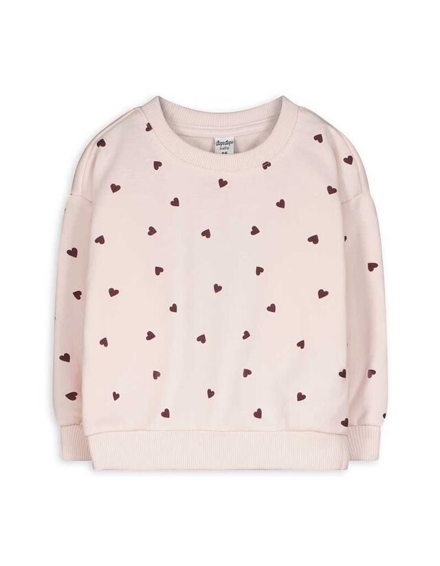 Melegítőfelső - Elszórt nyomott minta - rozsaszin