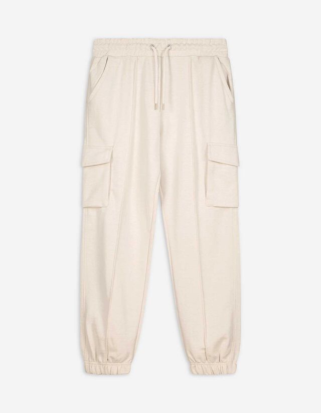 Ejtőernyős nadrág - Gumis derék - bézs