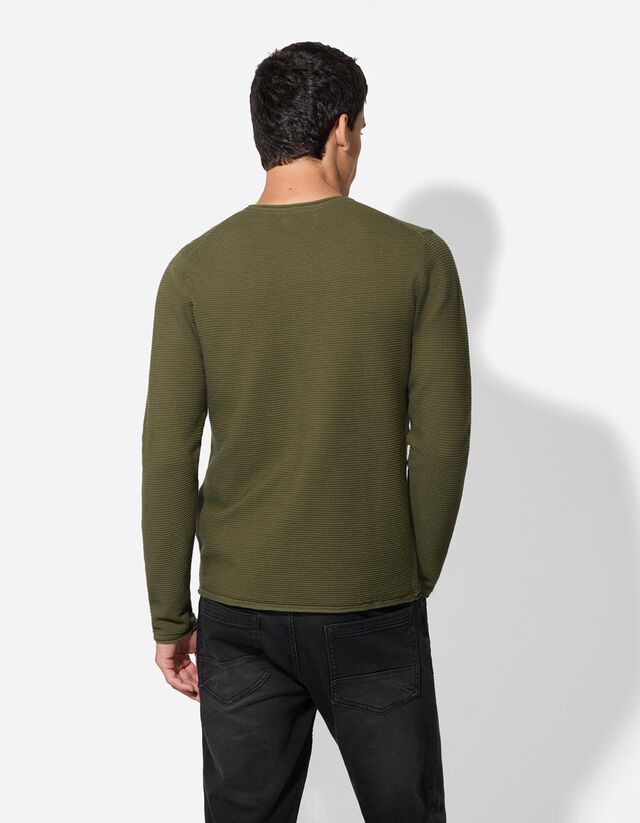 Pulóver - Kerek nyakkivágás - világos barna